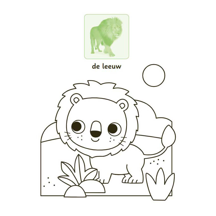 Libro para colorear y pegatinas de animales dulces deltas