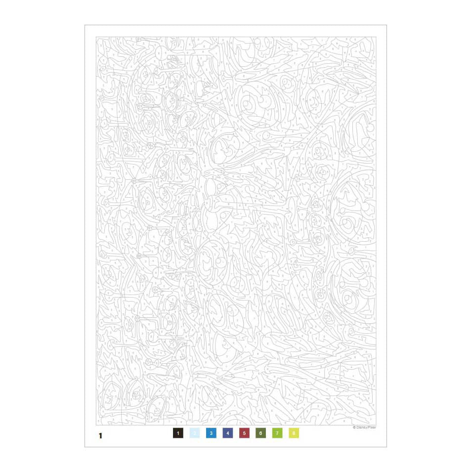 Deltas pixar - kleuren op nummer