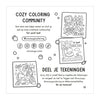 Deltas vibrazioni accoglienti, carino e comodo libro da colorare Coco Wyo