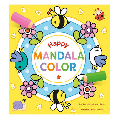 Libro da colorare a colori del mandala felice di Delta