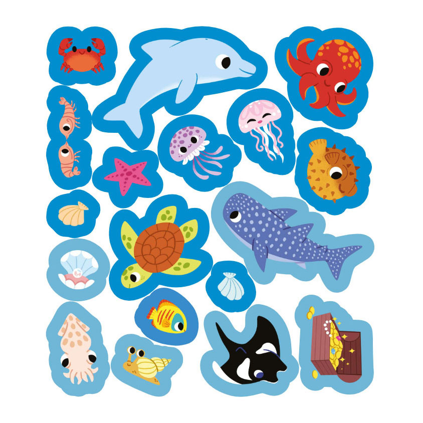Deltas mi primer libro de pegatinas animales del mar