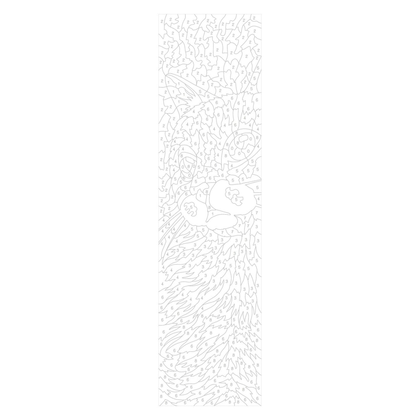 Deltas the most beautiful coloring bookmarks color by number - cats