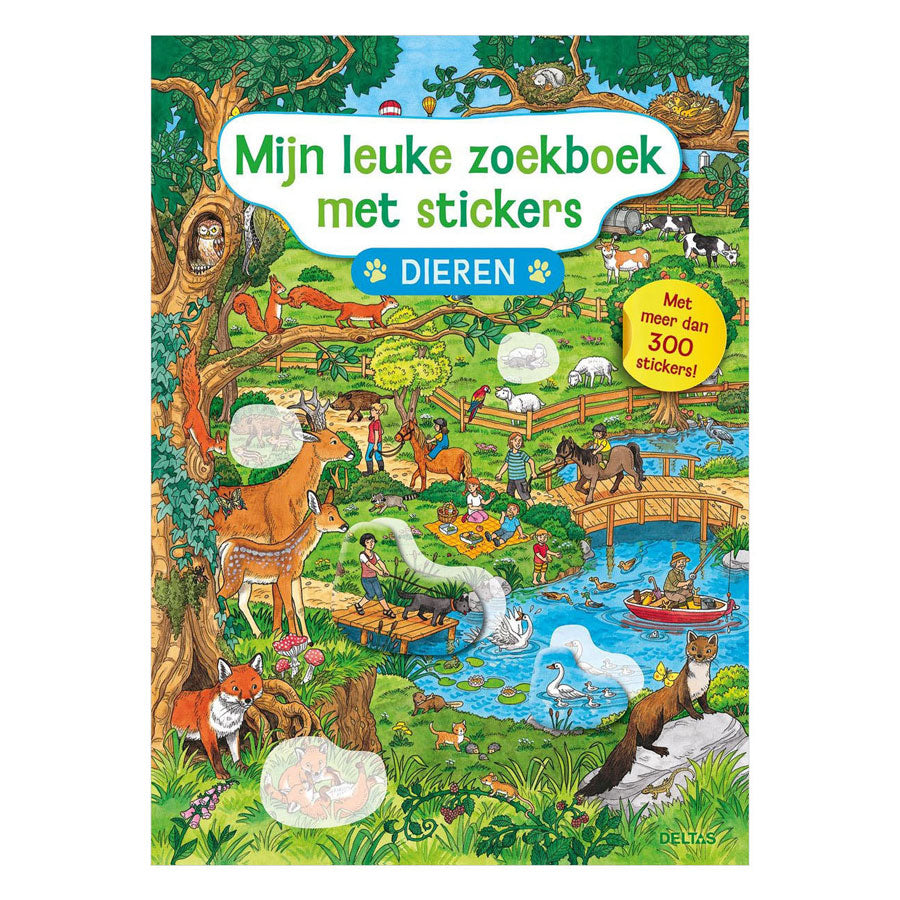 Deltas mi divertido libro de búsqueda con pegatinas - animales