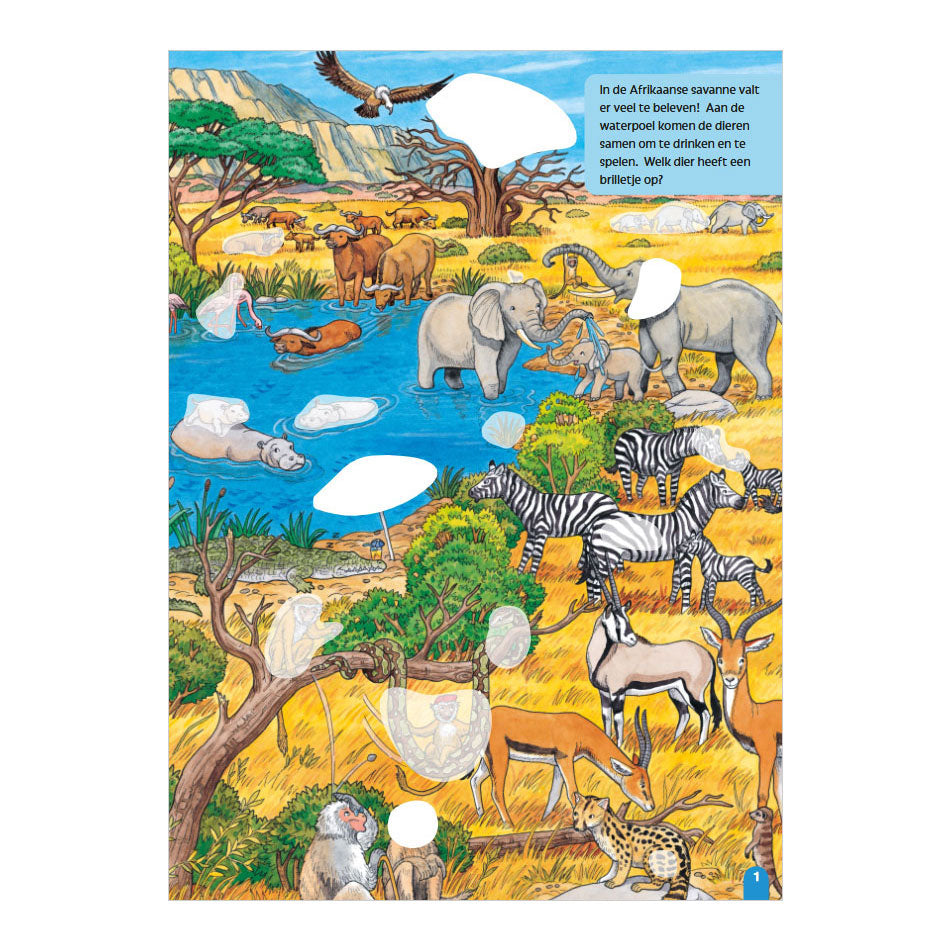 Deltas mi divertido libro de búsqueda con pegatinas - animales