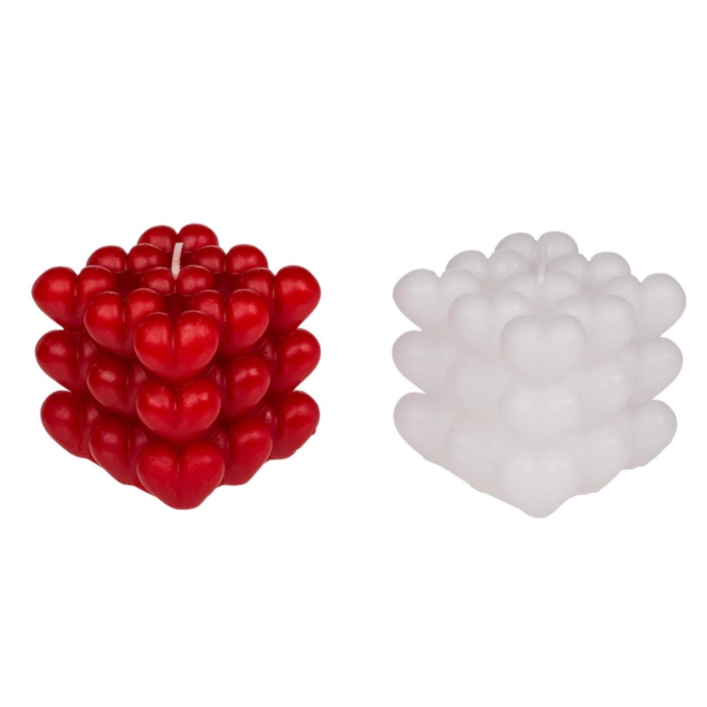 Candela a bolle Ootb cuore 6x6 cm