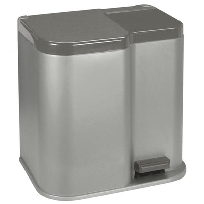 Curver Curver Duo Pedal Bin 15L+6L Silver Black