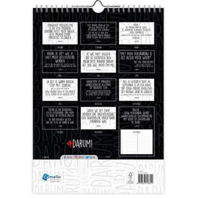 Calendario compleanno Comello darum formato a4