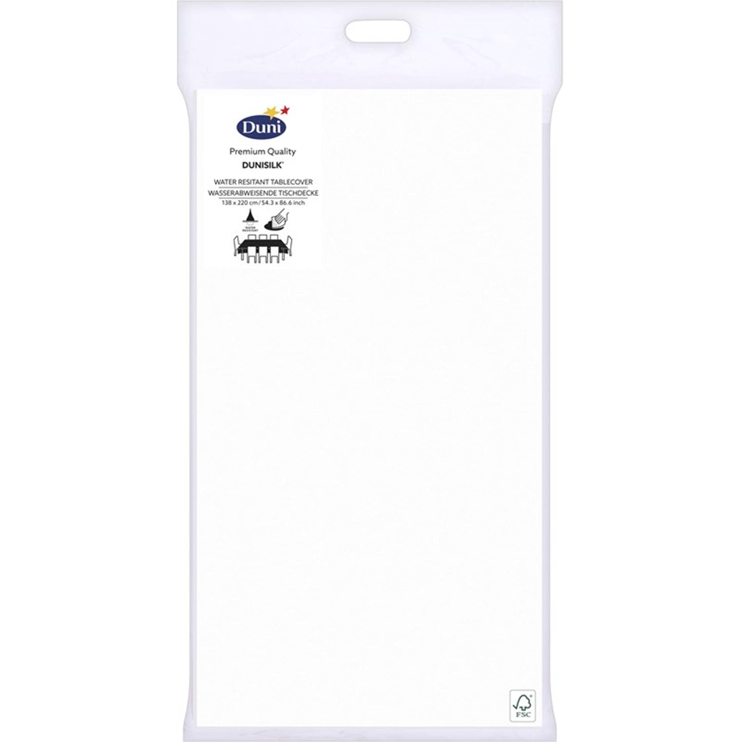 Mantel Duni 138x220cm blanco hielo