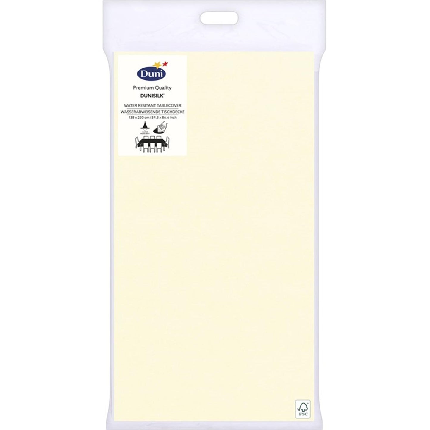 Mantel Duni 138x220cm crema
