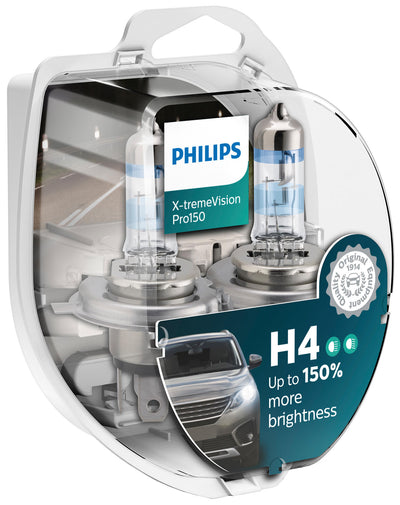 Lampada frontale Philips x-tremevision pro 150 da lampada h4 12v kit xtreme vis.pro150