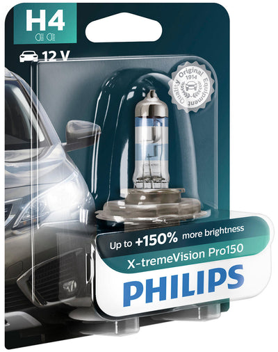 Philips faro x-tremevision pro 150 de lámpara h4 12v xtreme vis.pro150