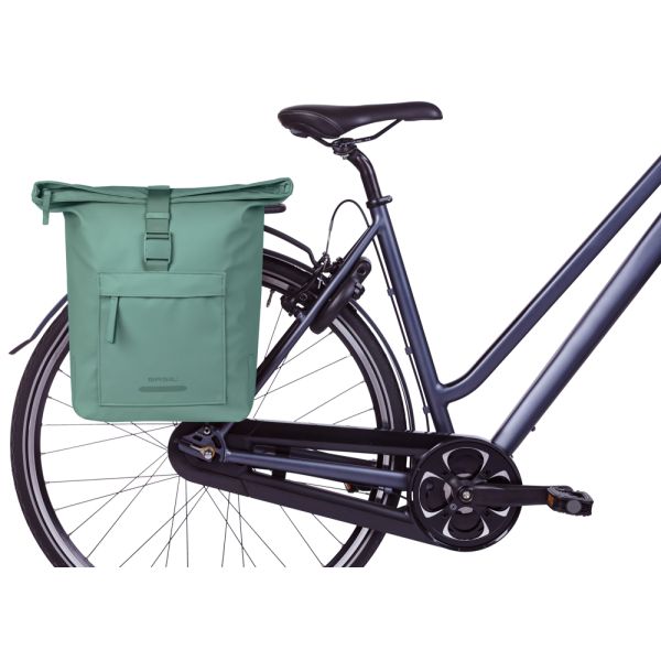 Basil borsa doppia da bicicletta brooklyn mik 41l 14 x 30 x 37 cm - verde