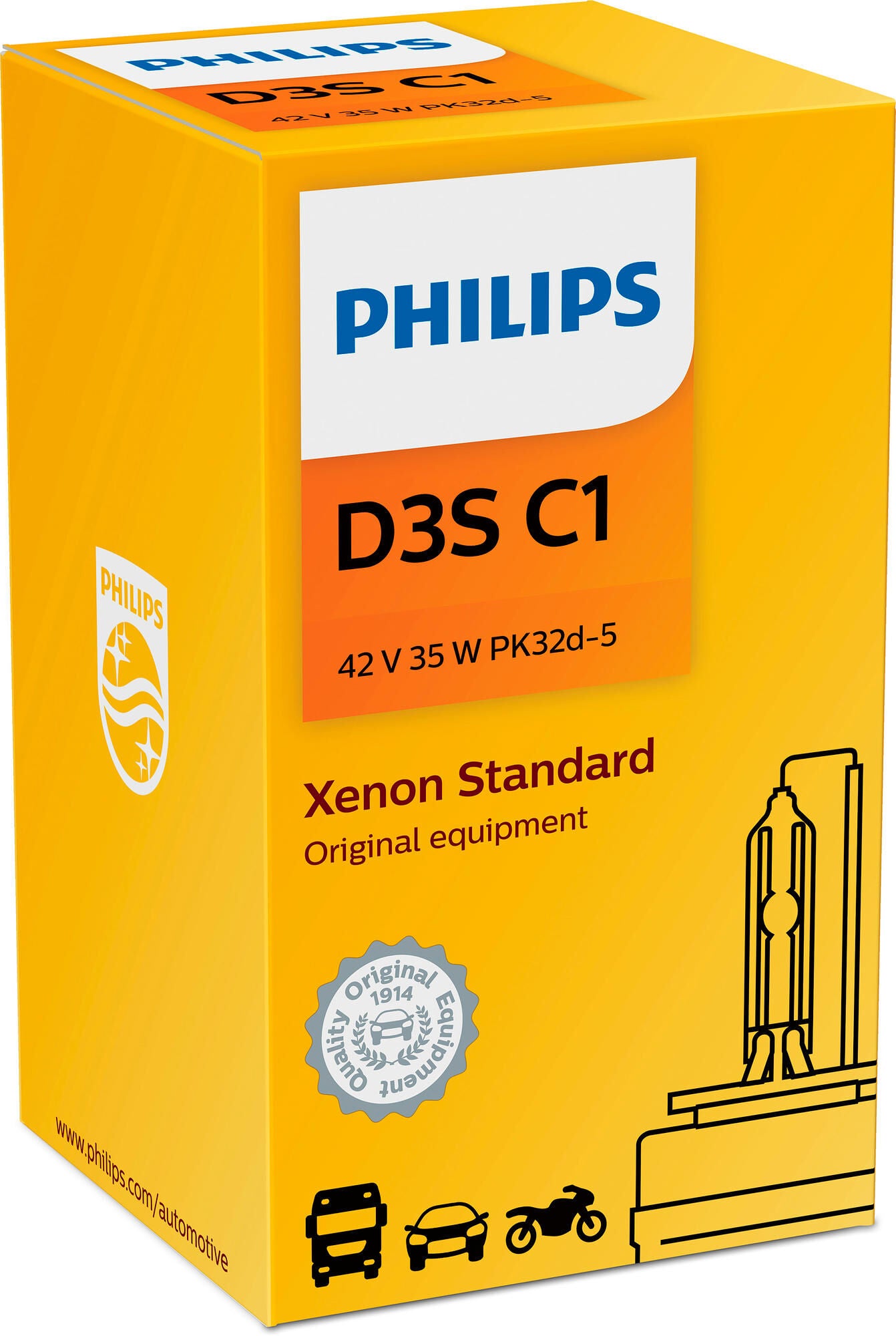 Lampada frontale Philips allo xeno standard d3s standard