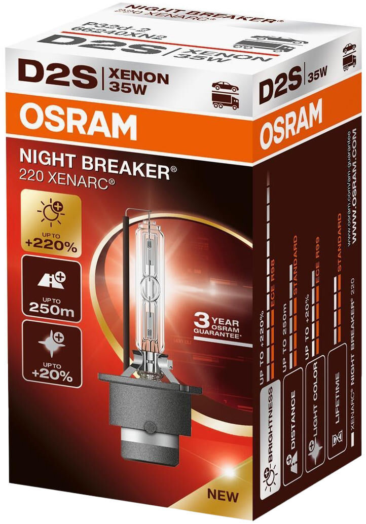 Lámpara de Xenón Osram 85V 35W P32D2 XENARC NIGHT BRAEK