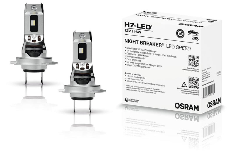Velocidad de LED de lámpara OSRAM H7 12v16W Night Breaker