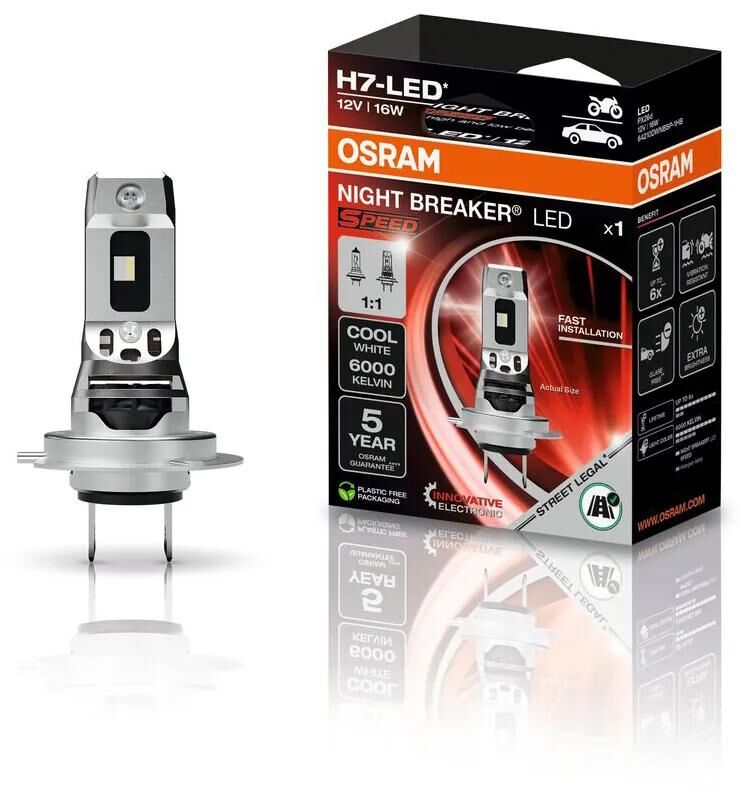 Osram lampada frontale night breaker led speed 450 lampada h7 450 1vp ledspeed nightbreaker 12v16w