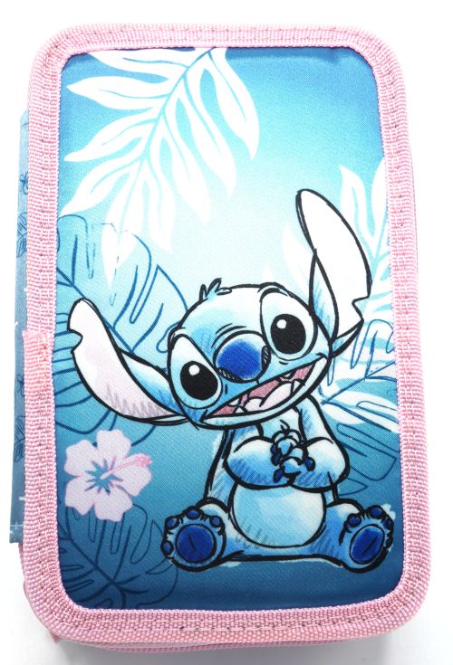 Estuche con 3 compartimentos relleno de stich disney jim jam