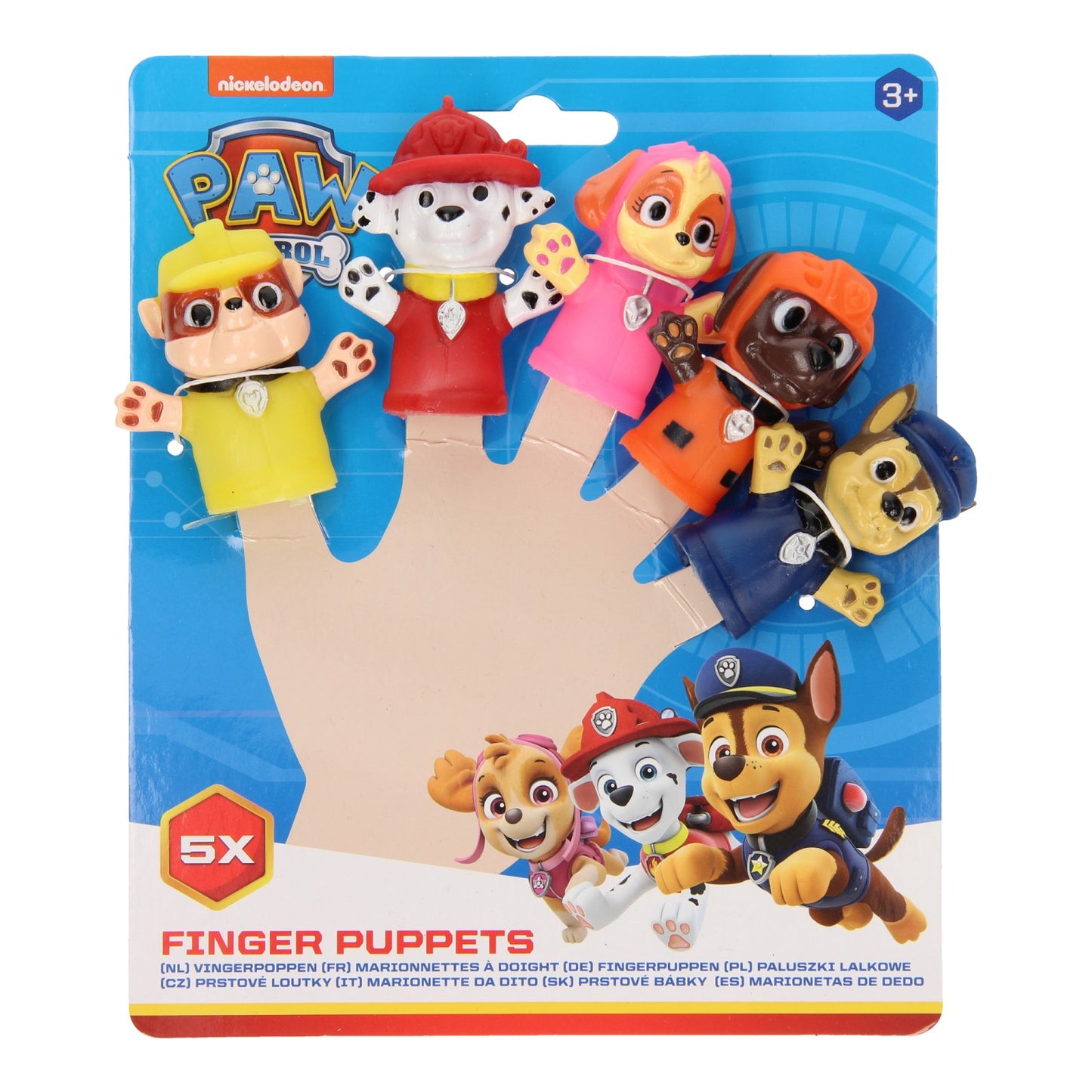 Toi-toys vingerpopjes paw patrol, 5st.