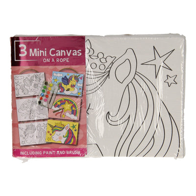 Dipinto di tela Set unicorno, set di 3 pezzi.