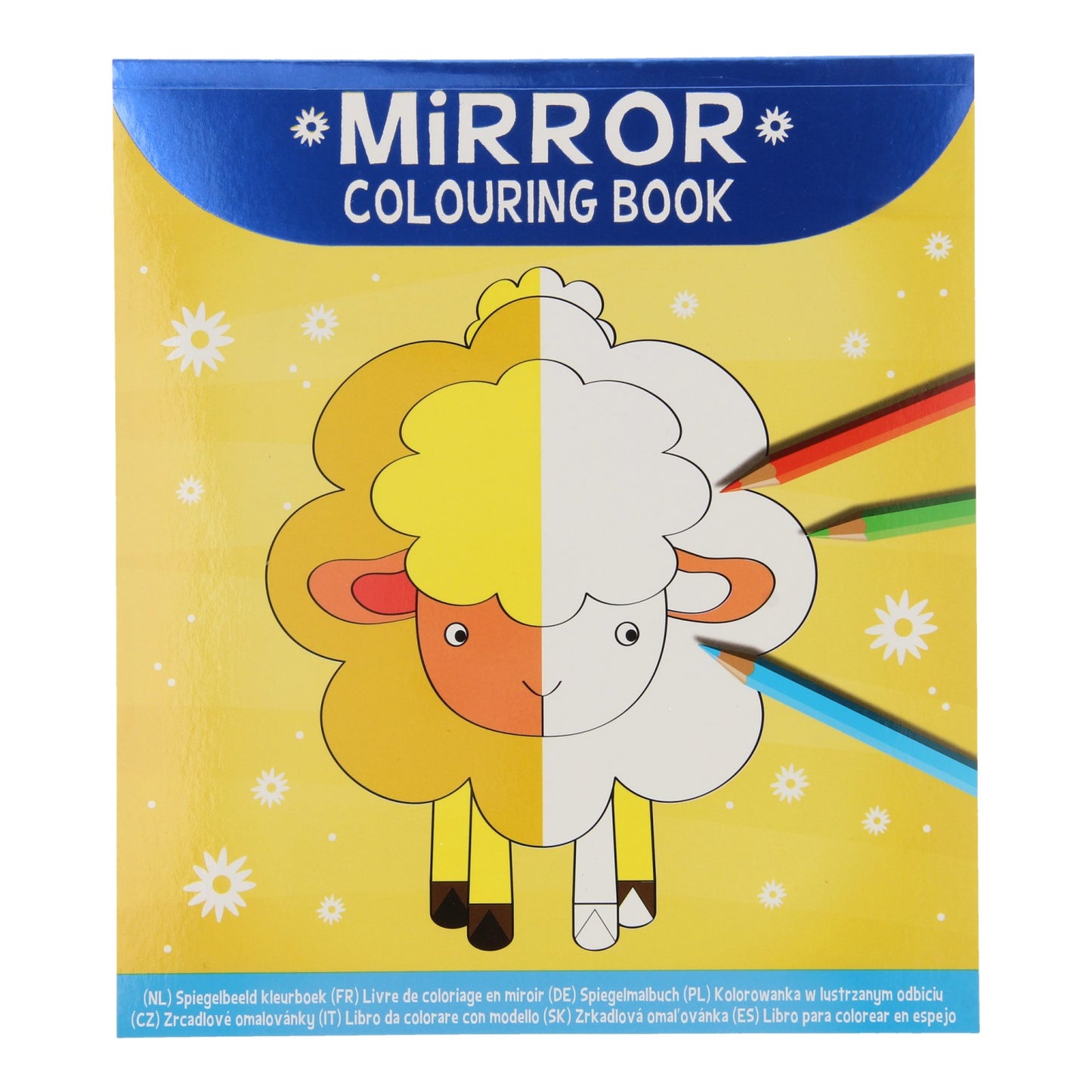 libro para colorear imagen de espejo de dibujo