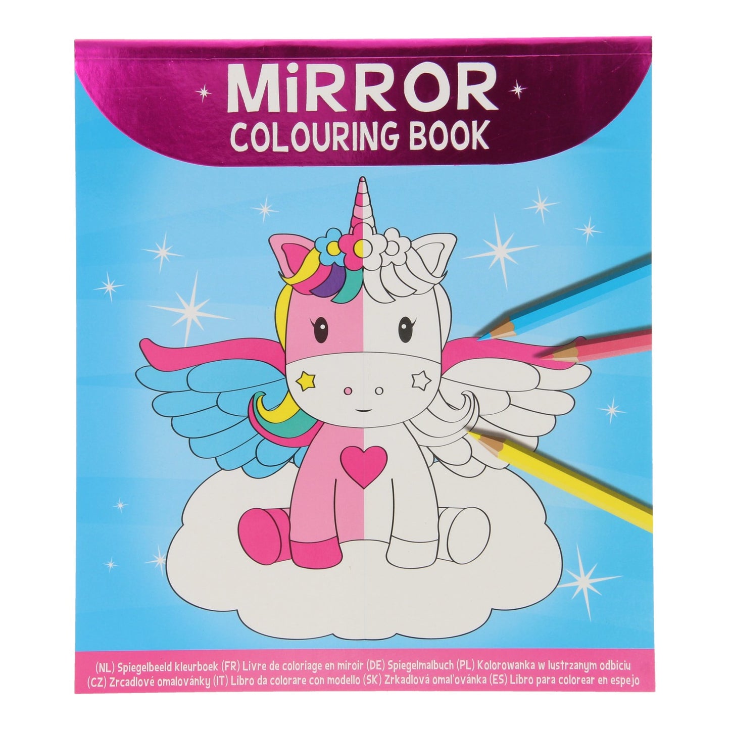 libro para colorear imagen de espejo de dibujo