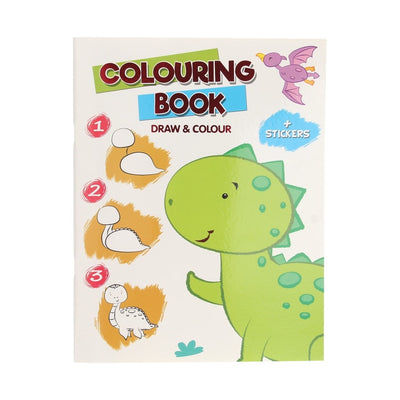 Aprenda dibujar un libro para colorear con pegatinas