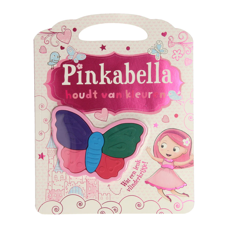 Pinkabella ama i colori con pastelli di cera a forma di farfalla
