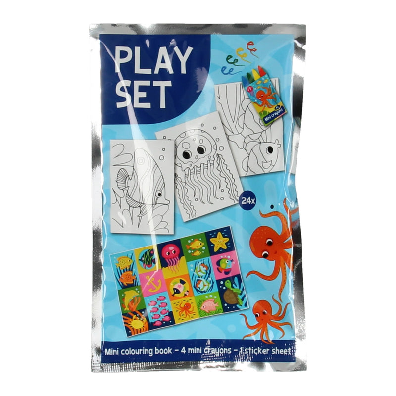 Treat Set Underwater World: Libro da colorare, Scheda adesiva di canotti di cera