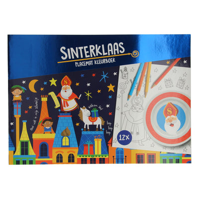 Placemats Kleurboek Sinterklaas, 12st.