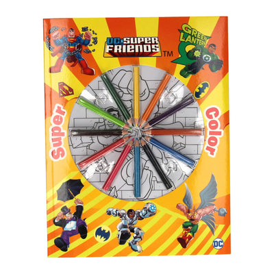 Super Color Colorbook DC Super Friends with Pencils
