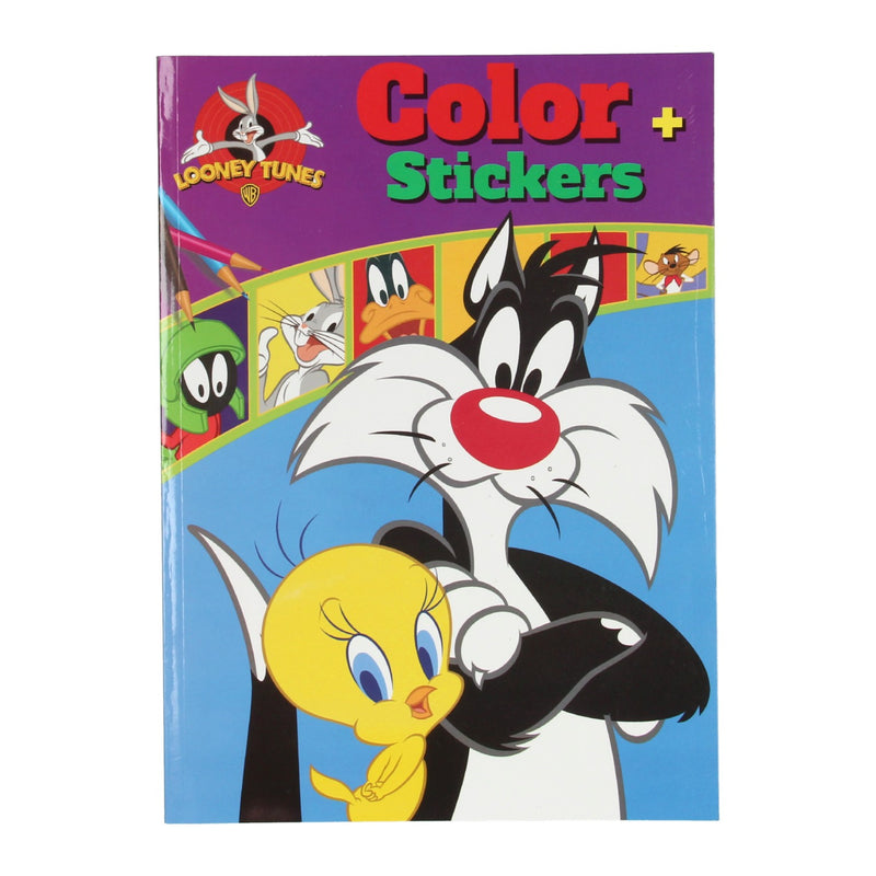 Warner Bros Color Colorbook LOONEY TONES con adesivi