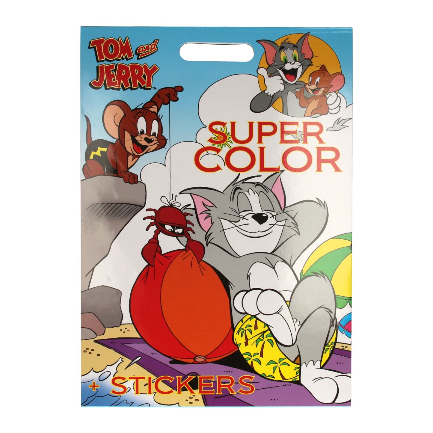 Warner Bros Super Color Colorbook Tom Jerry con adesivi
