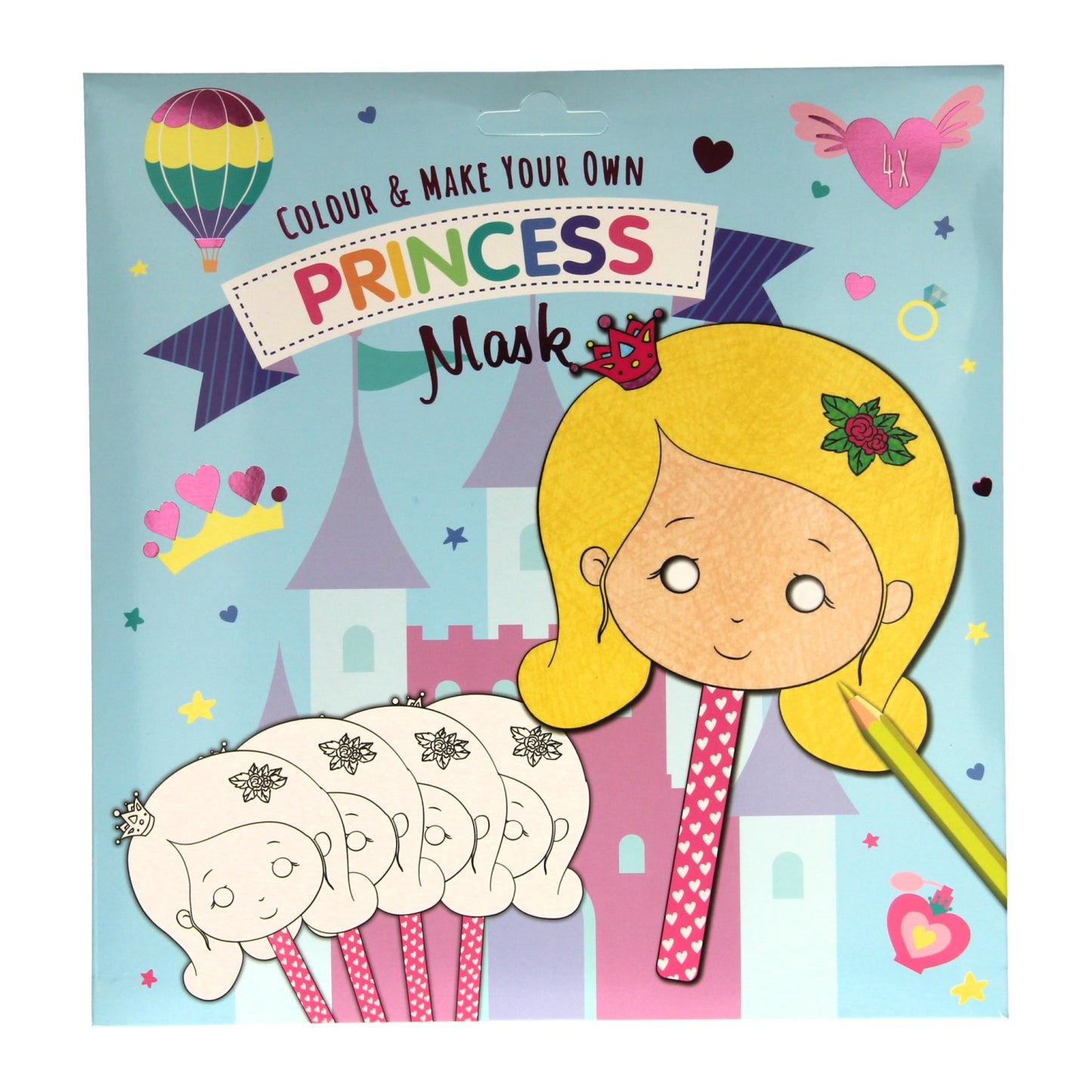 Colora e crea le tue maschere - Princess, 4st.