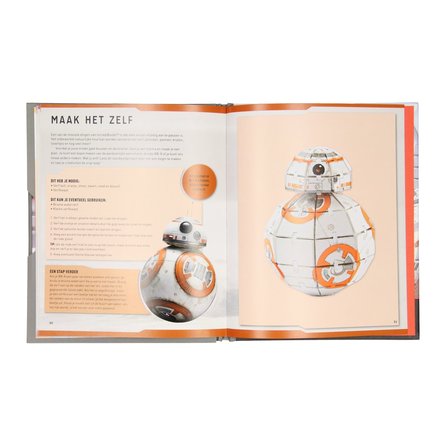 Star Wars BB-8 Deluxe Book con modelo de construcción de madera