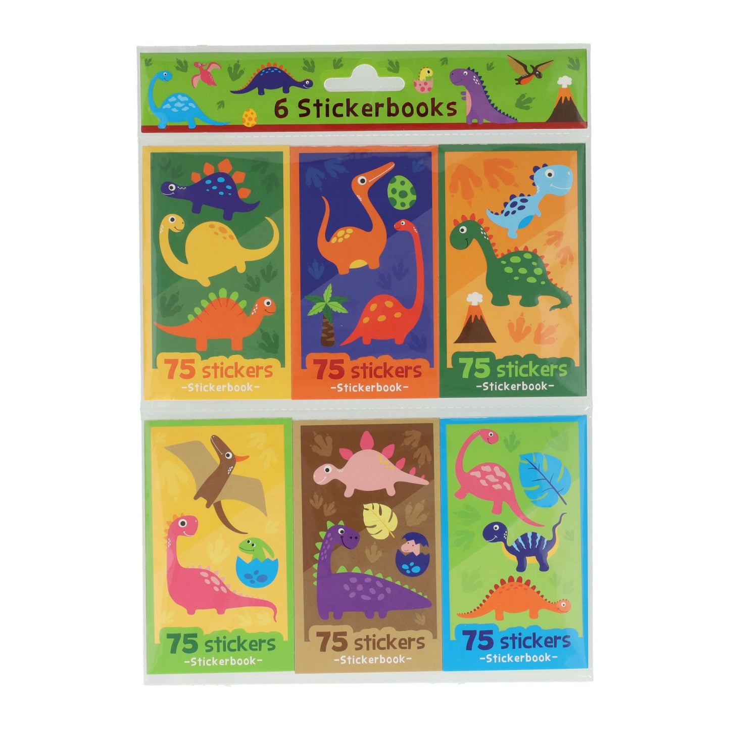 Mano adesivo -Opuscoli di opuscoli Dinosaurus, 6st.