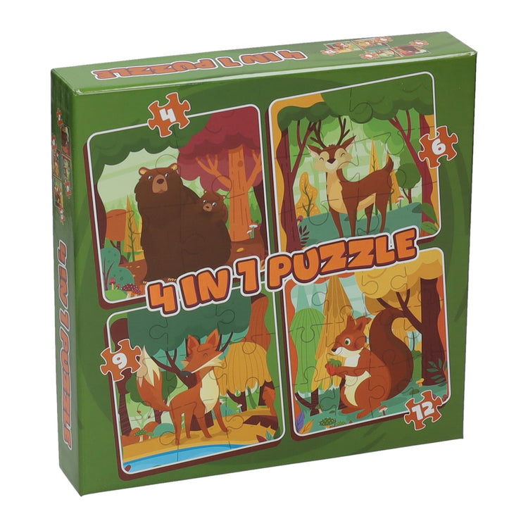 Gana Holanda Legpuzzle 4in1 Bosque Animales, 12º.