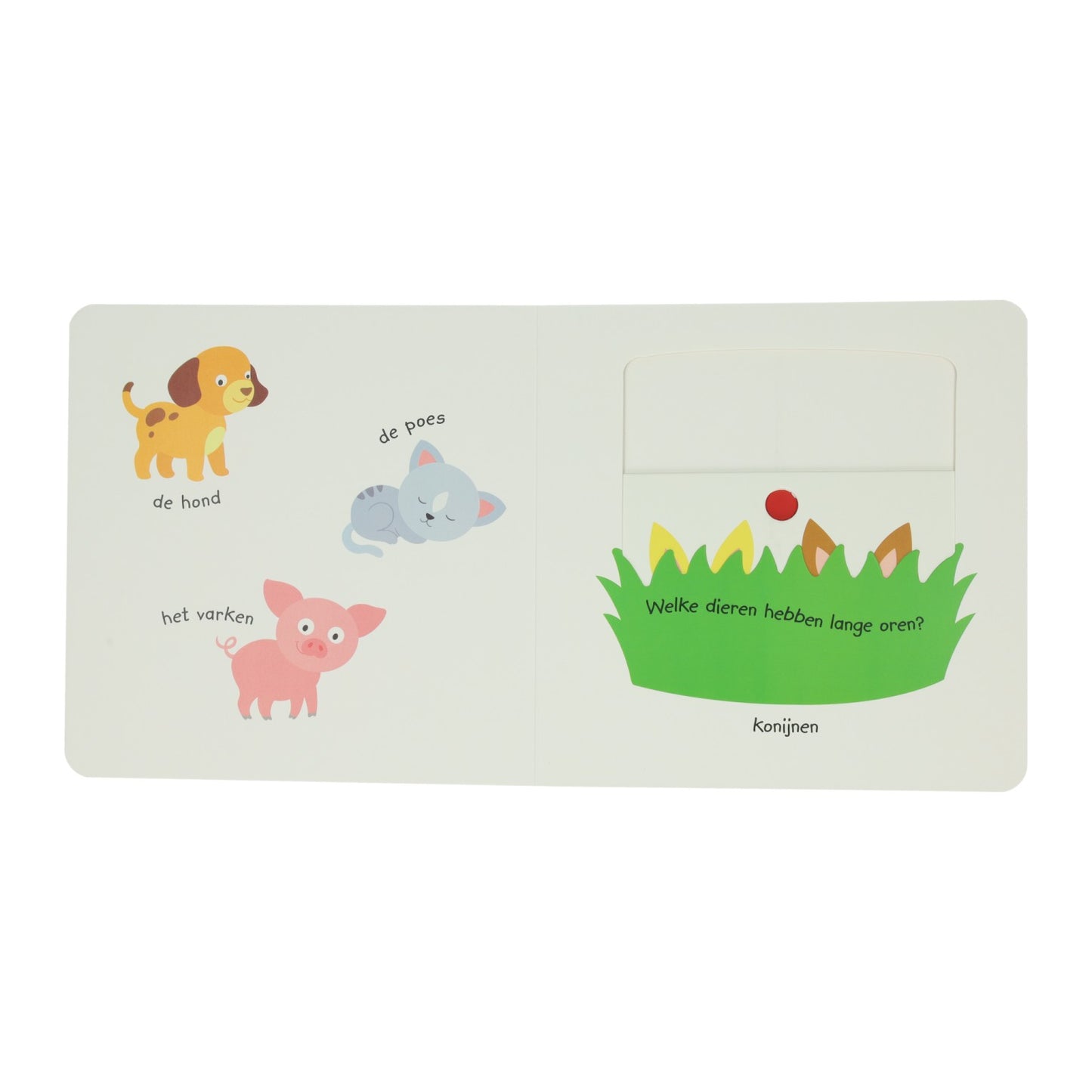 Vince il libro scorrevole in cartone Holland: gioca e impara con gli animali