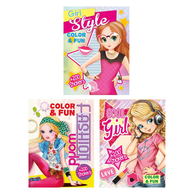 Prenota speciali Paesi Bassi BV color divertente libro da colorare per ragazze con 200 adesivi