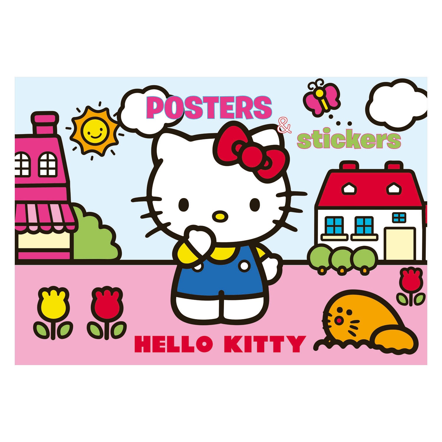Libro poster speciale Netherlands bv Hello Kitty da colorare con adesivi