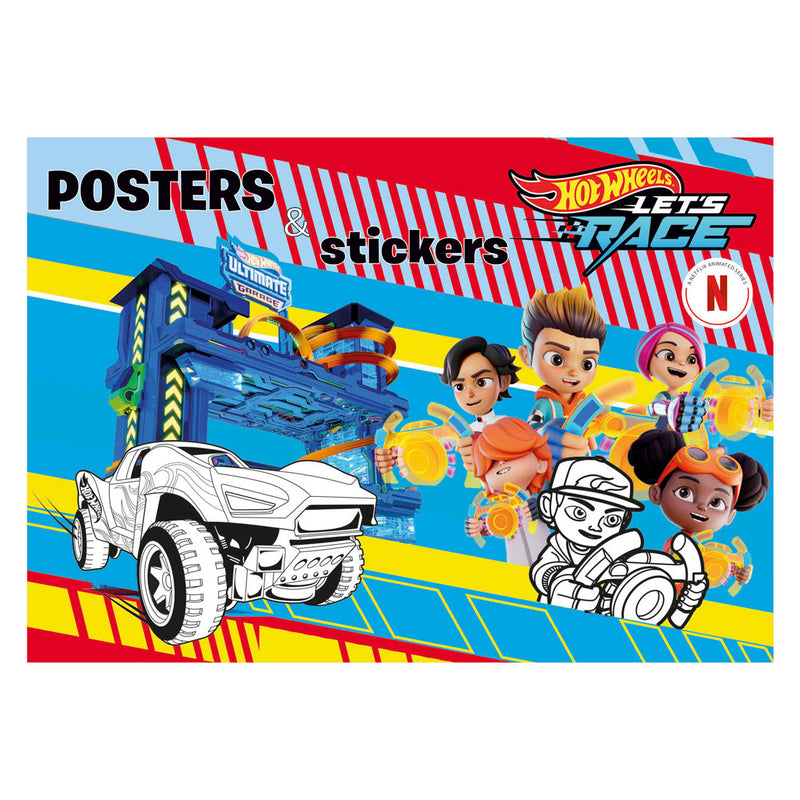 Libro especial Países Bajos BV Hot Wheels libro de carteles para colorear con pegatinas