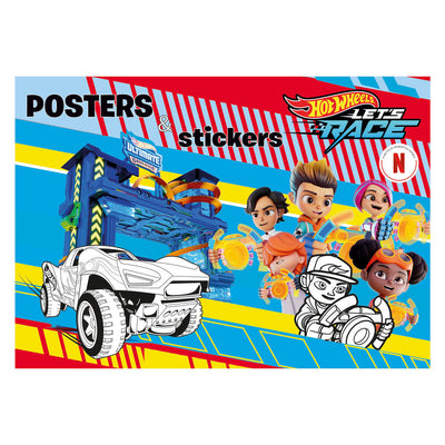Prenota speciali Libro poster Netherlands BV Hot Wheels da colorare con adesivi