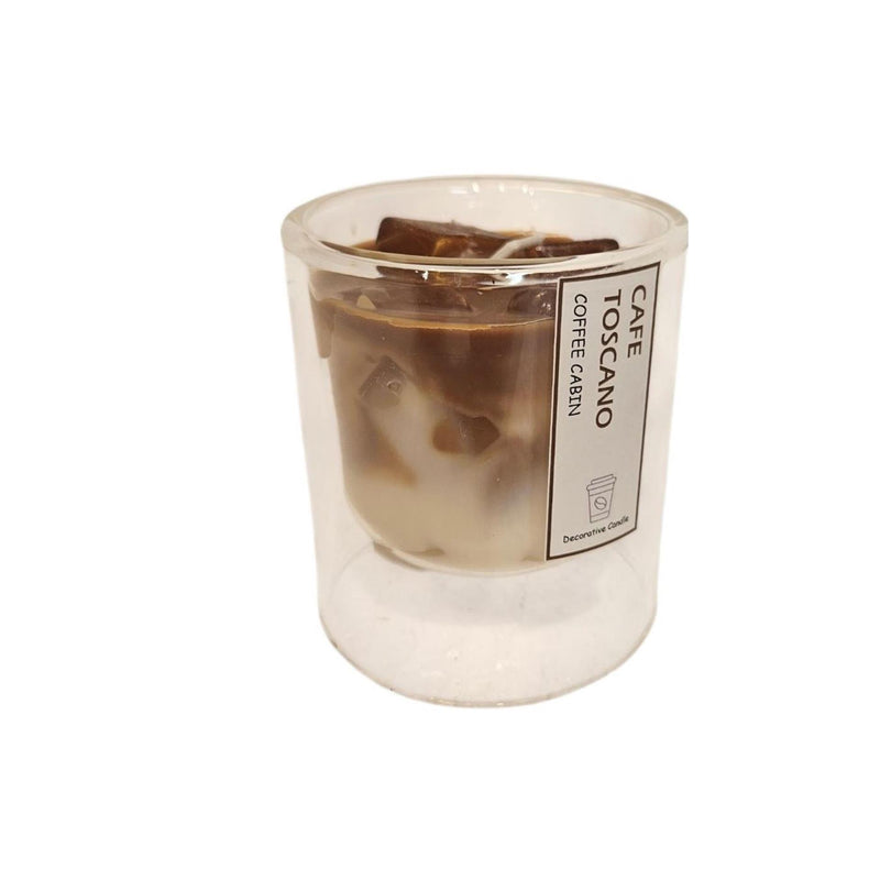 Mansion atmosphere geurkaars in glas cafe toscano 7,4x8,4cm