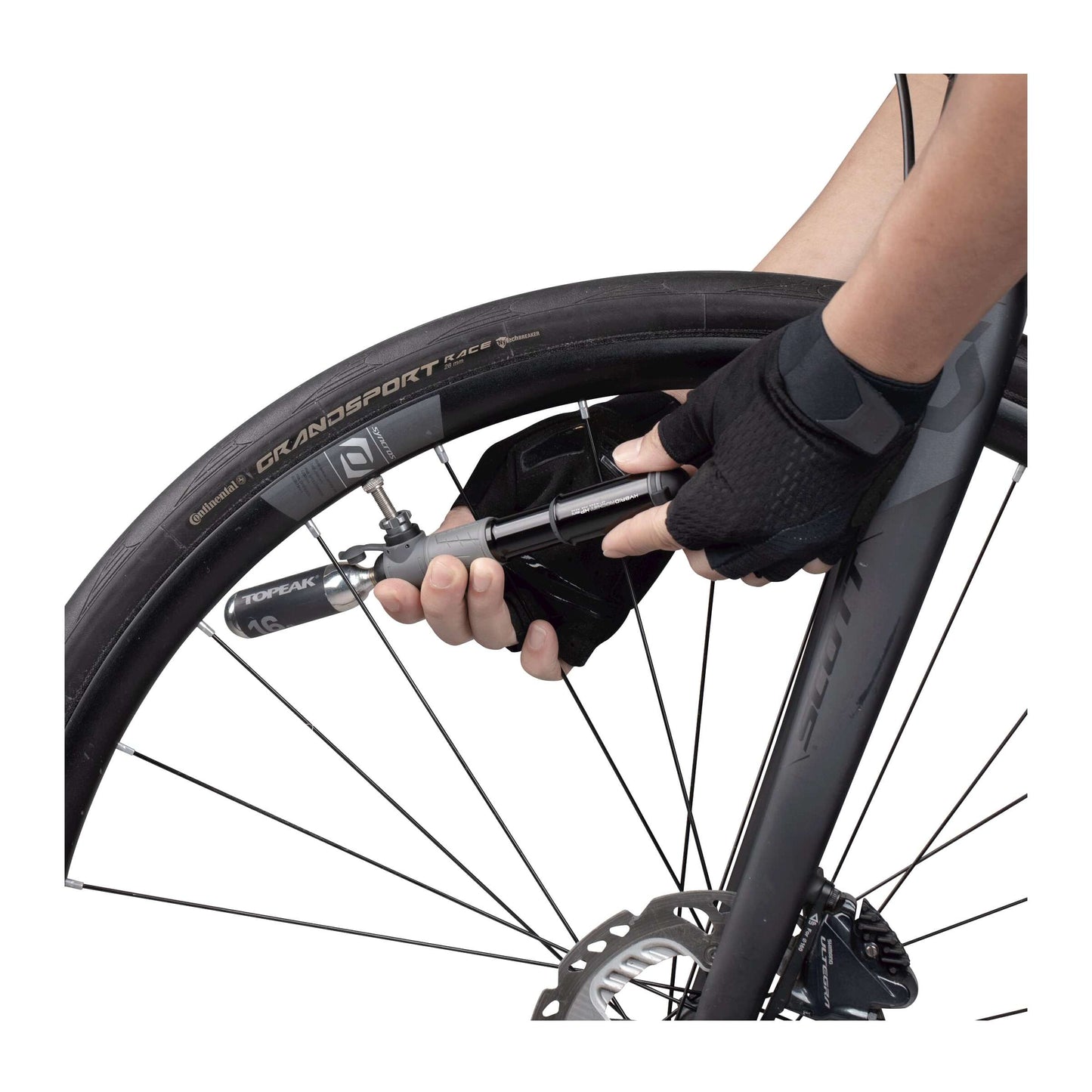 Topeak mini bomba híbrida cohete HP mini negro