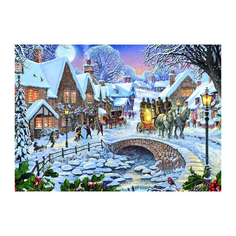 Rebo publishers jigsaw puzzle winter village - 1000 pcs.