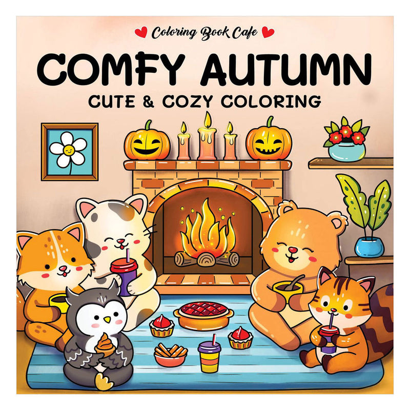 Autunno comodo degli editori Rebo: libro da colorare carino e accogliente
