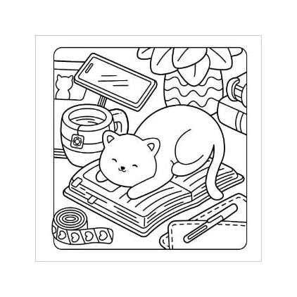 Rebo publishers comfy cat life - cute cozy kleurboek