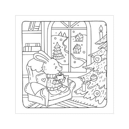 Natale accogliente degli editori Rebo: libro da colorare carino e accogliente