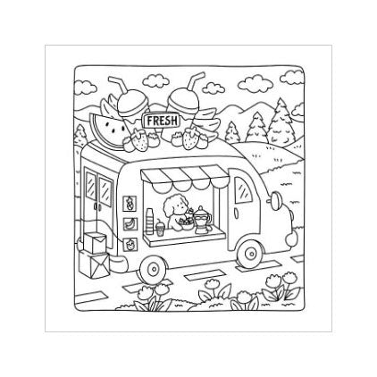 Rebo publishers cute shop - cute cozy coloring book