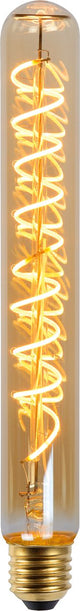 Lucide t32 - filament lamp - ø 3,2 cm - led dimbaar - e27 - 1x4,9w 2200k - amber
