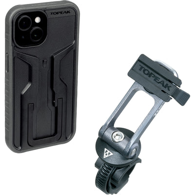 Topeak telefoonhouder ridecase iphone 15 plus bevestiging